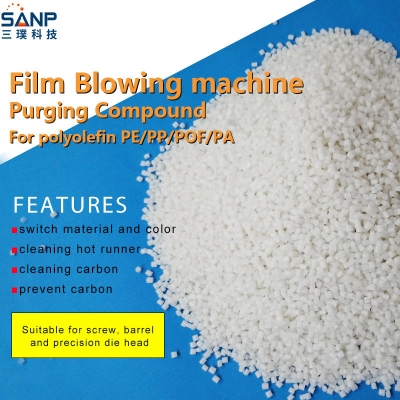 Film blowing machine purging compound for polyolef